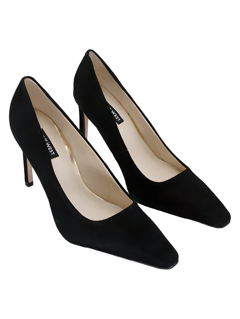 Nine West Oraye Black Suede Snip Toe 3.5" Stiletto Pumps Size 8.5M